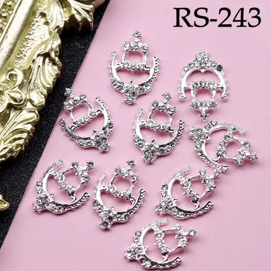 JNBS Alloy with Pearls Crystal Zircon Nail Charm RS242, RS243, RS244 - Image 2