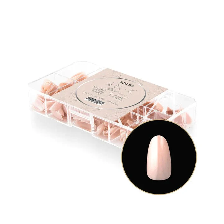 Apres Gel X™ NEUTRALS Box of 150pcs Maisie Natural Round Tips