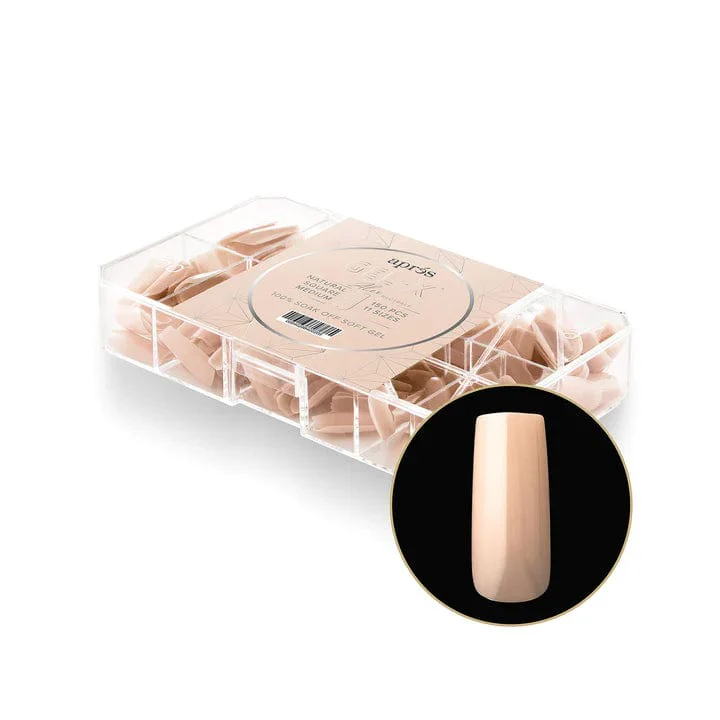 Apres Gel X™ NEUTRALS Box of 150pcs Lila Natural Square Tips - Image 3