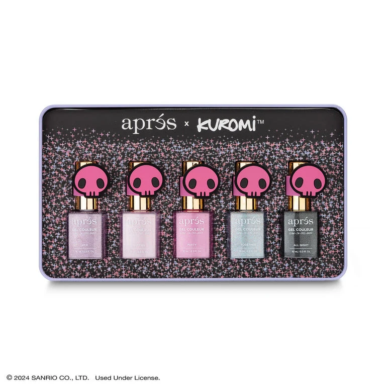 Apres Gel Couleur Kuromi™ Naughty and Nice Flash Glitter Gel Couleur (Set of 5), 10ml - Image 5