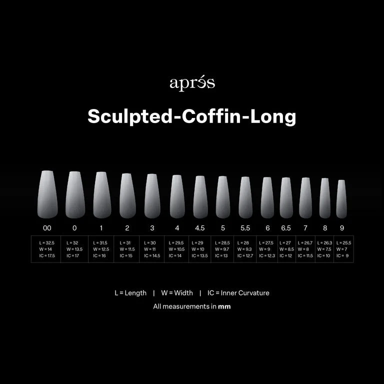Apres Gel X™ Ombre Box of 210pcs Sculpted Coffin Long Tips - Image 4