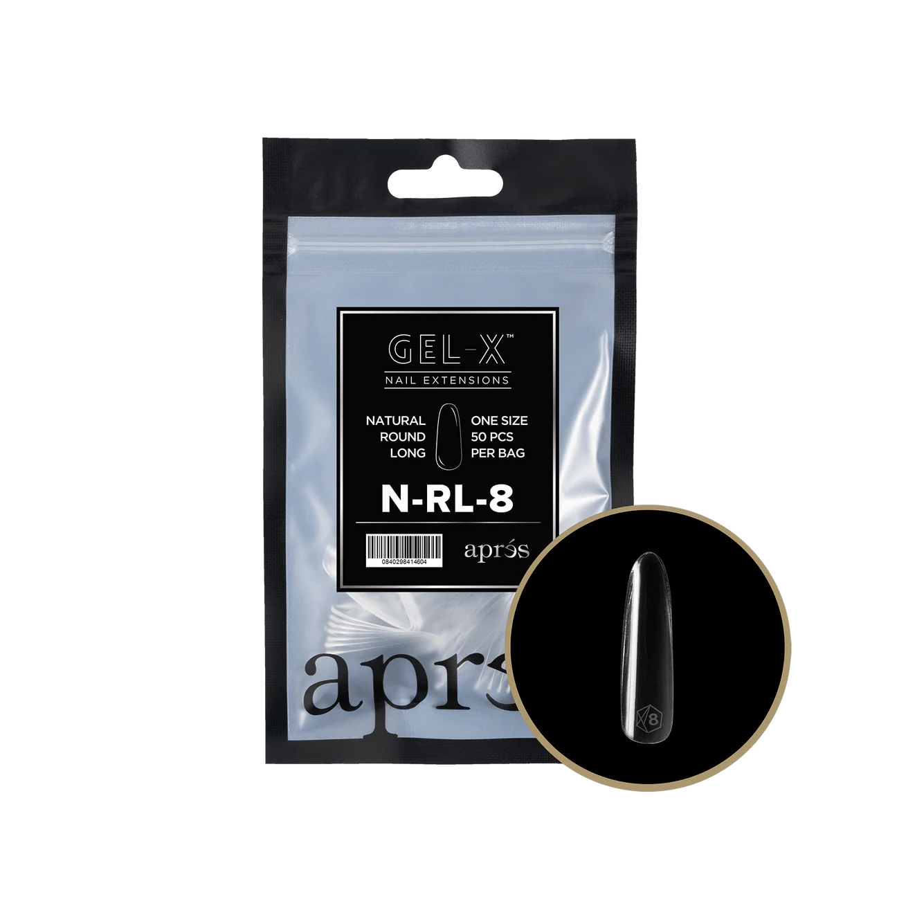 Apres Gel X™ Refill Bags (50pcs) Natural Round Long Tips - Image 13