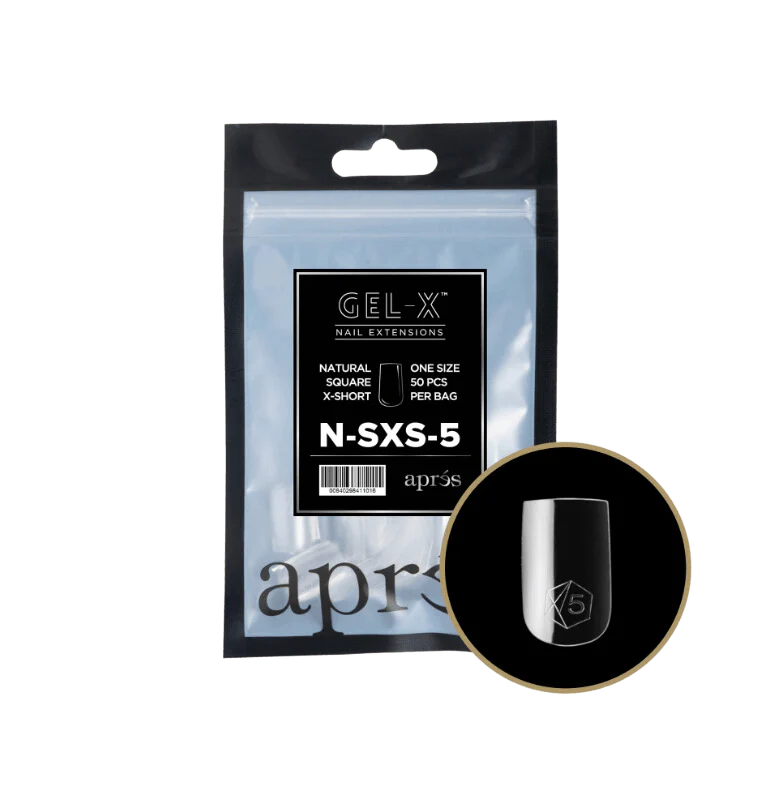 Apres Gel X™ Refill Bags (50pcs) Natural Square Extra Short Tips - Image 8