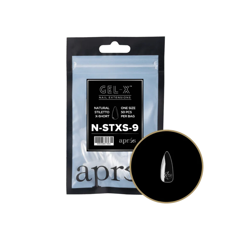 Apres Gel X™ Refill Bags (50pcs) Natural Stiletto Extra Short Tips - Image 14