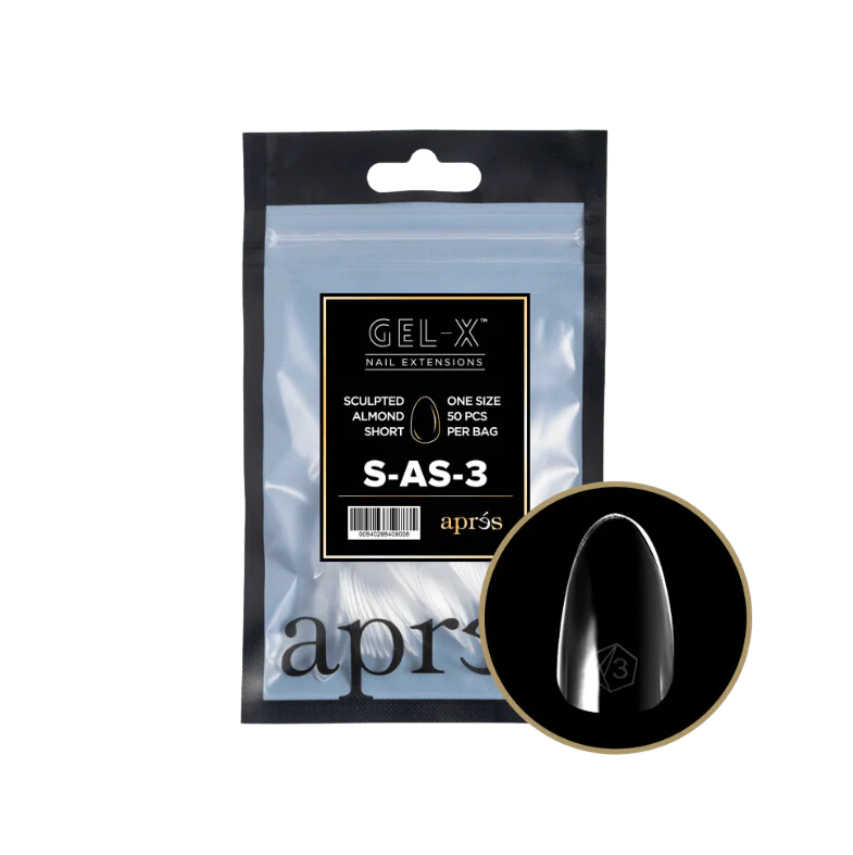 Apres Gel X™ Refill Bags (50pcs) Sculpted Almond Short Tips - Image 5