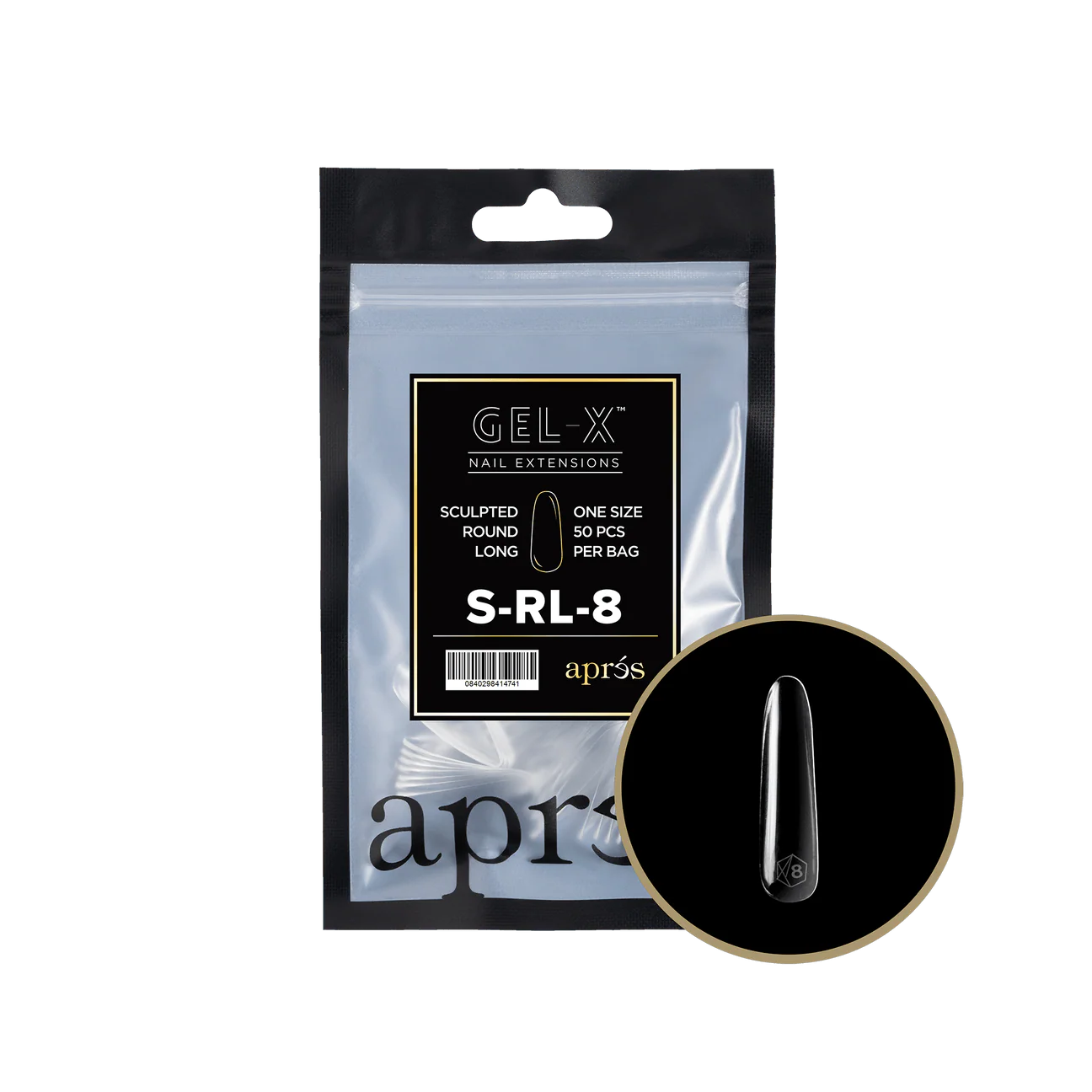Apres Gel X™ Refill Bags (50pcs) Sculpted Round Long Tips - Image 12