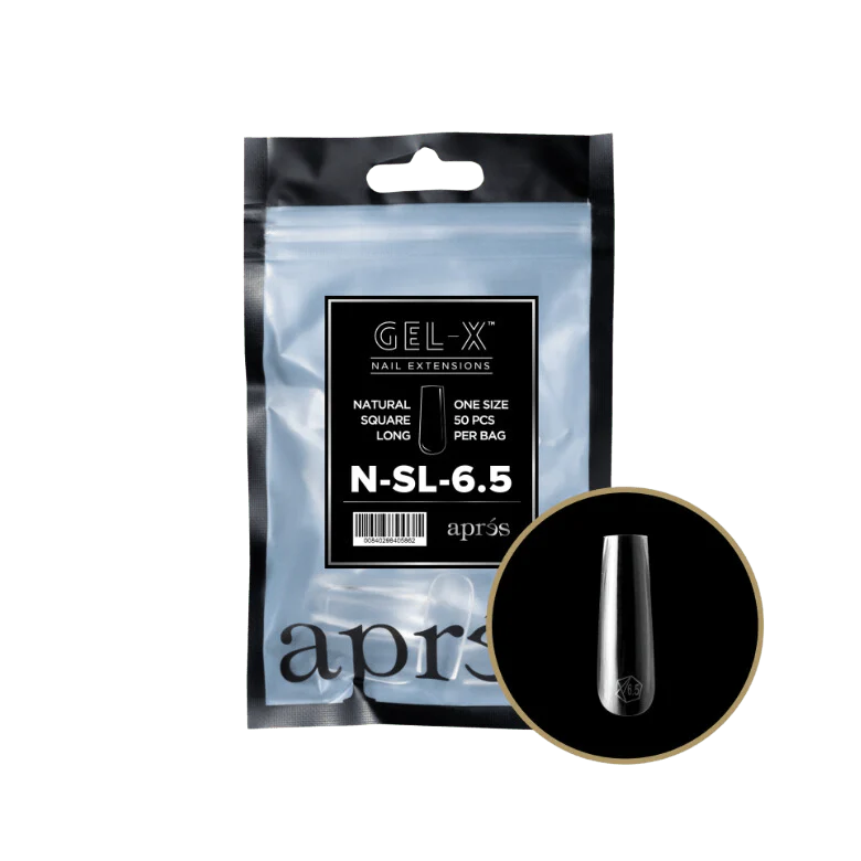 Apres Refill Bags (50pcs) Natural Square Long Tips - Image 12