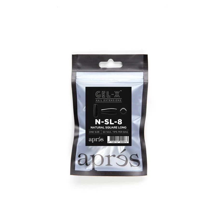 Apres Refill Bags (50pcs) Natural Square Long Tips - Image 15