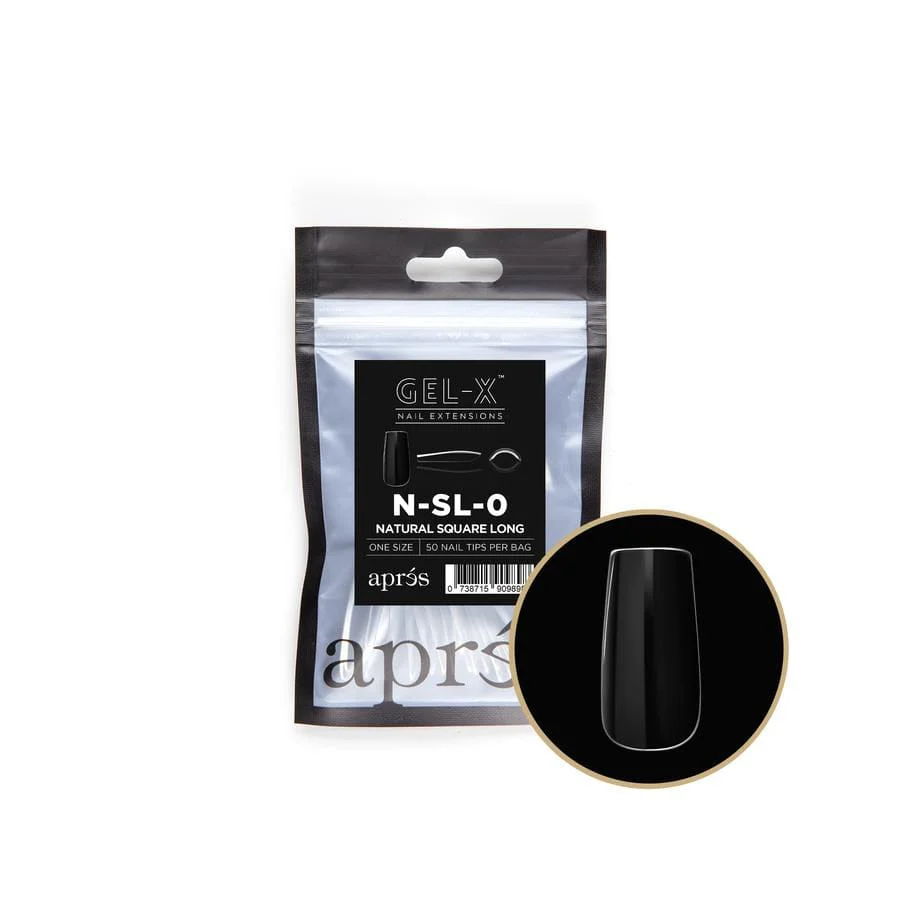Apres Refill Bags (50pcs) Natural Square Long Tips - Image 2