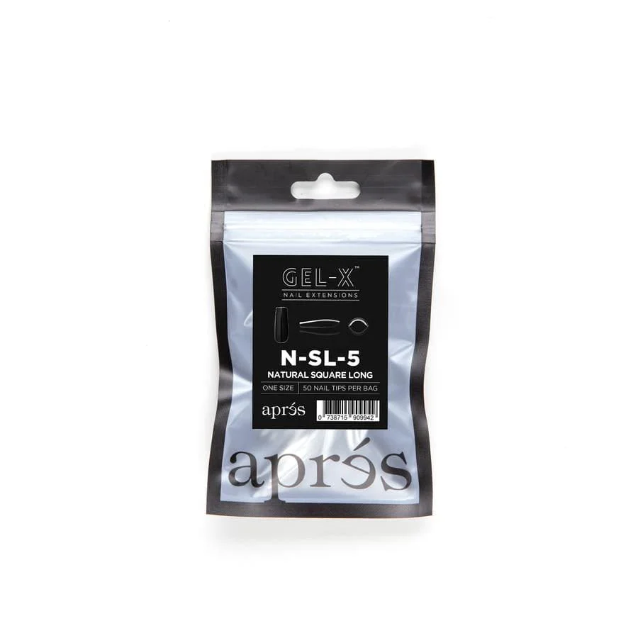 Apres Refill Bags (50pcs) Natural Square Long Tips - Image 8