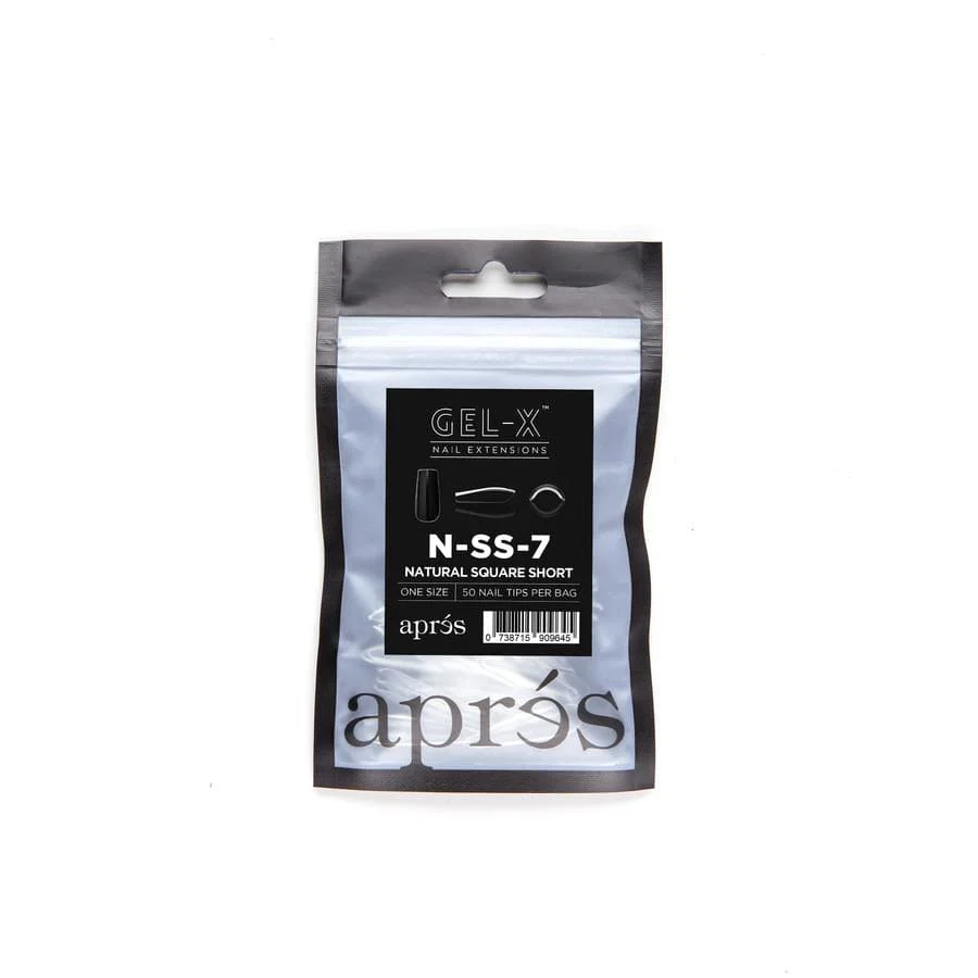 Apres Refill Bags (50pcs) Natural Square Short Tips - Image 12