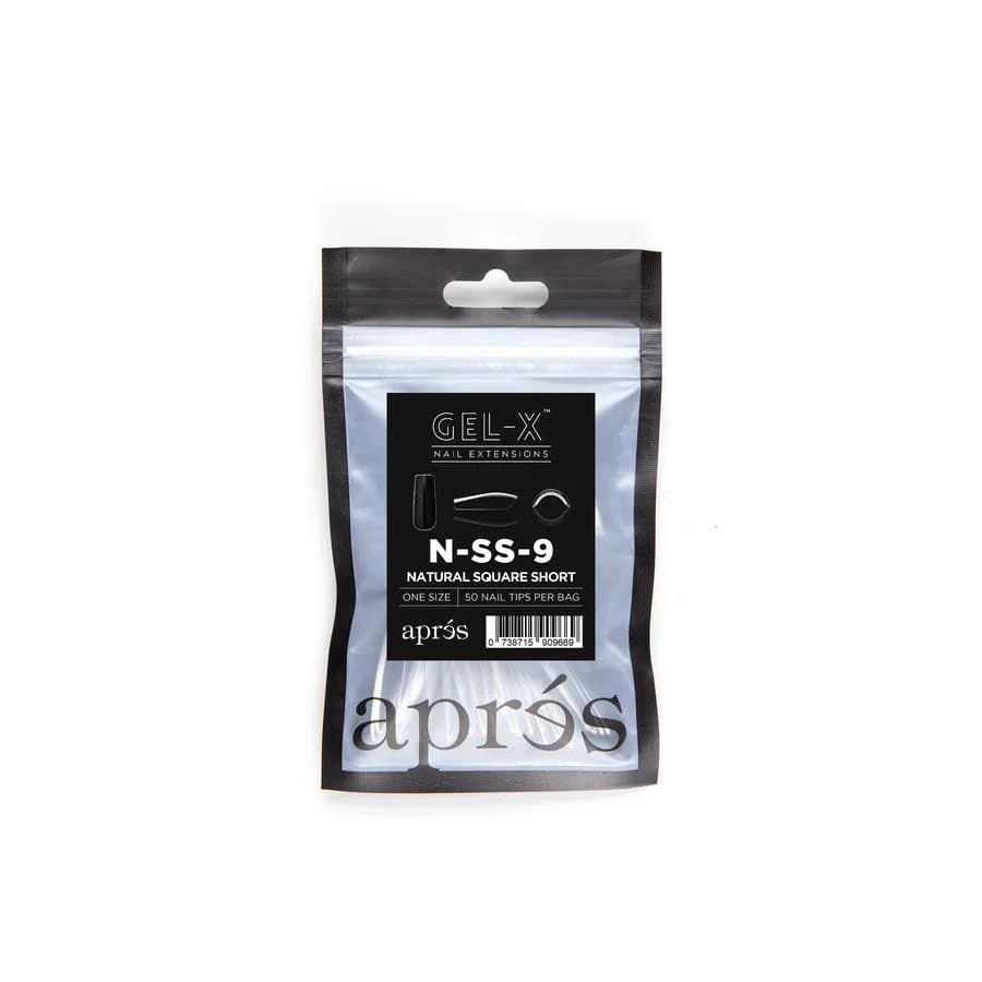 Apres Refill Bags (50pcs) Natural Square Short Tips - Image 14