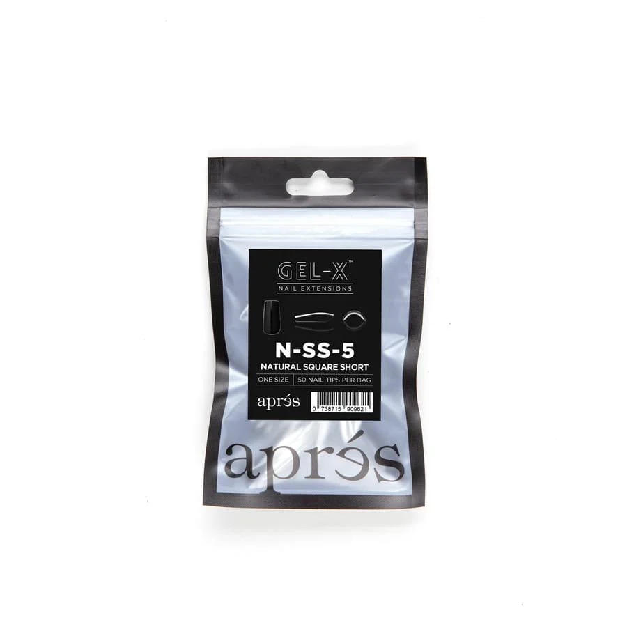 Apres Refill Bags (50pcs) Natural Square Short Tips - Image 8