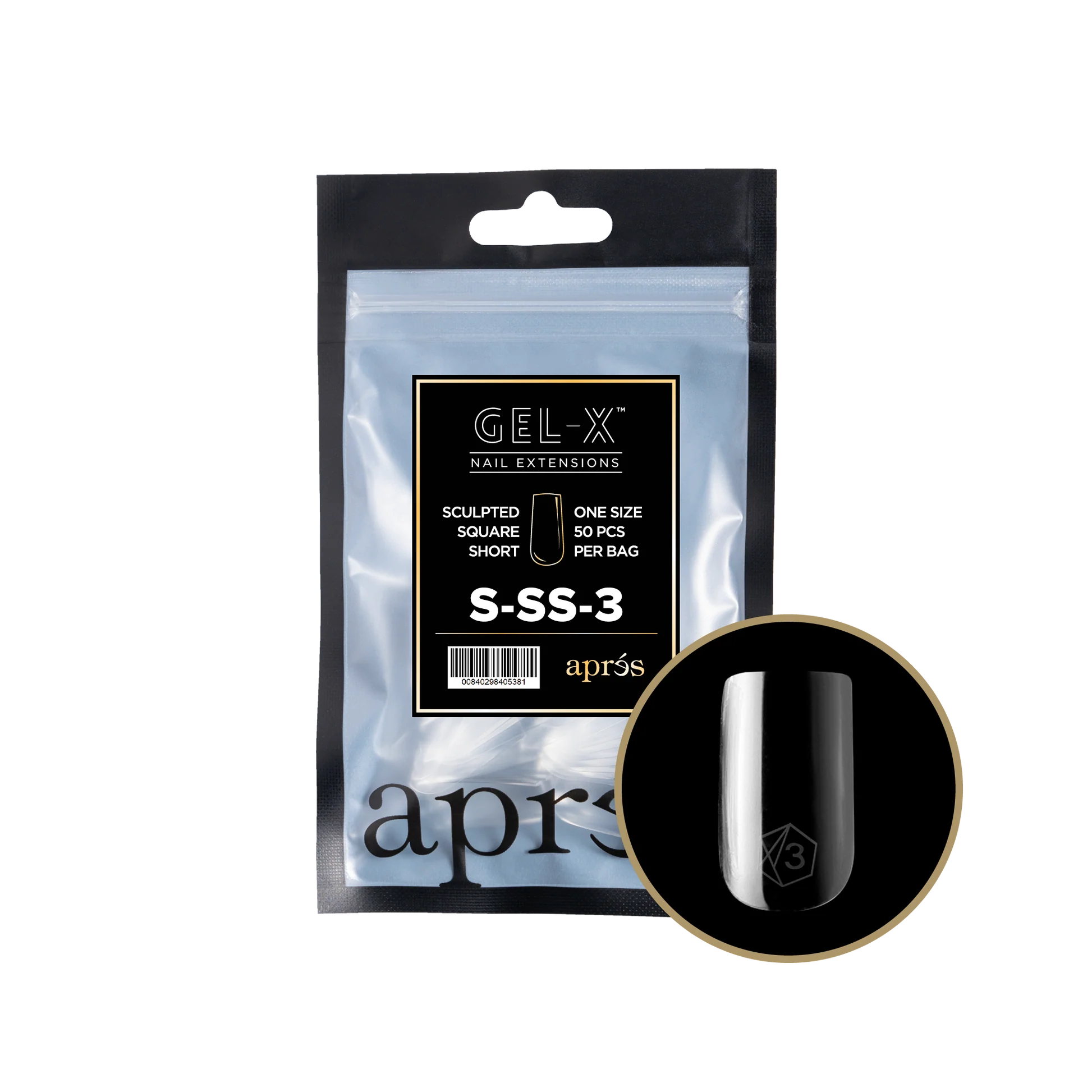 Apres Refill Bags (50pcs) Sculpted Square Short Tips - Image 7