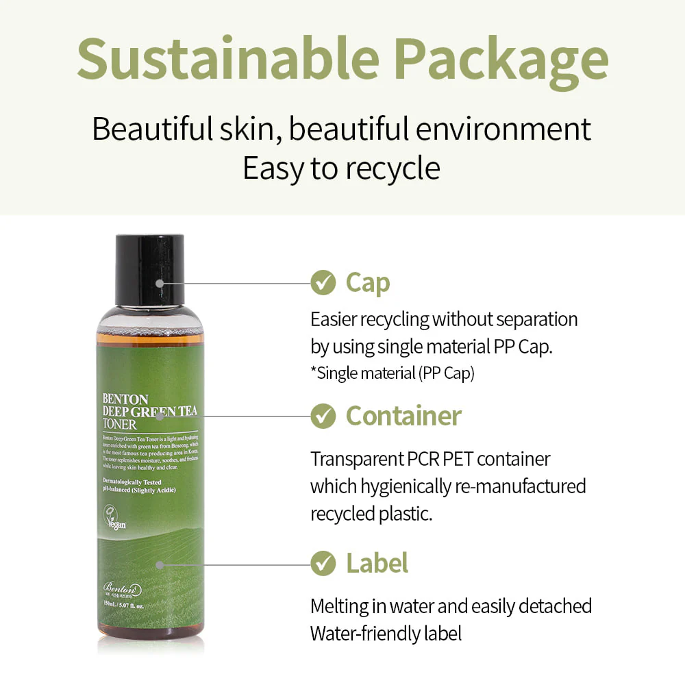 Benton Deep Green Tea Toner 150mL - Image 8