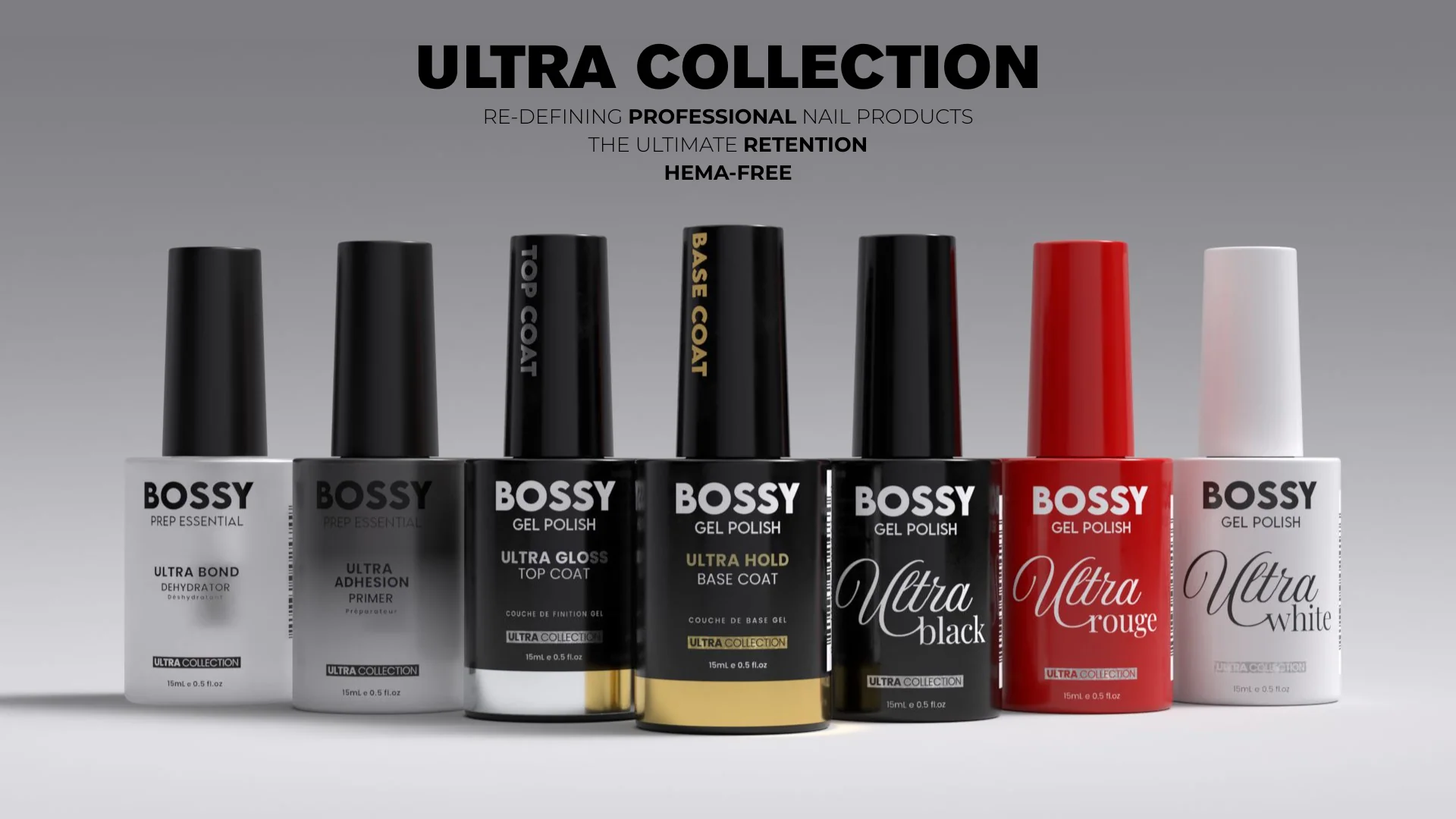 Bossy Gel Ultra Black Gel Polish 15mL - Image 2