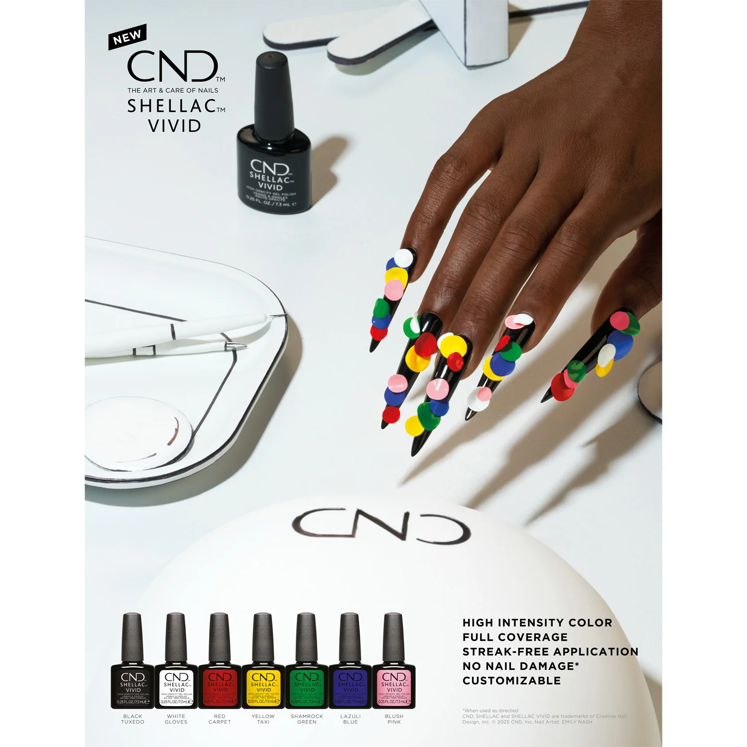 CND Shellac Vivid Red Carpet 0.25 0z - Image 5