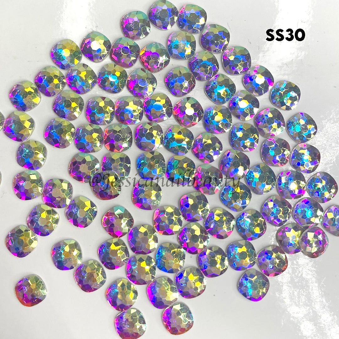 JNBS Crystal Rhinestone Chessboard Circle Flatback Crystal AB - Image 3