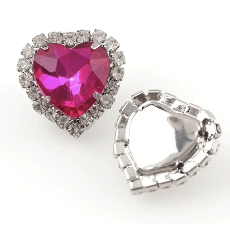 JNBS Heart-shaped Flatback Rhinestone (Bag of 10pcs) - Image 2