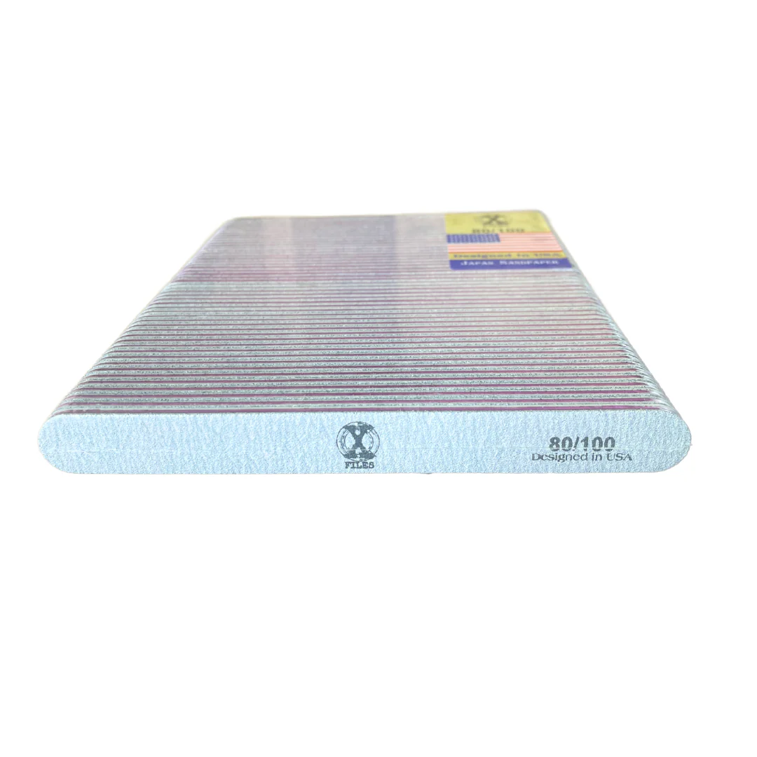 Japan Sandpaper Nail X File Regular Oval Zebra Pink (80/100)