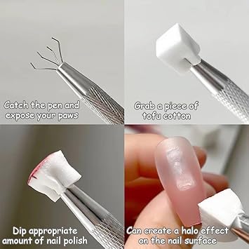 JNBS Mini Nail Sponges with Grabbing Pen (Assorted Color) - Image 3