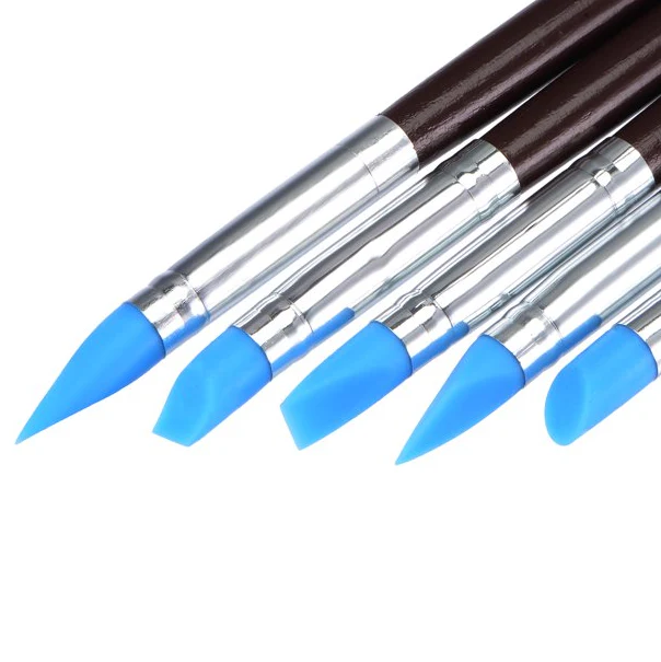 JNBS Nail Brush Set Silicone Pen Tool (5pcs) - Image 2