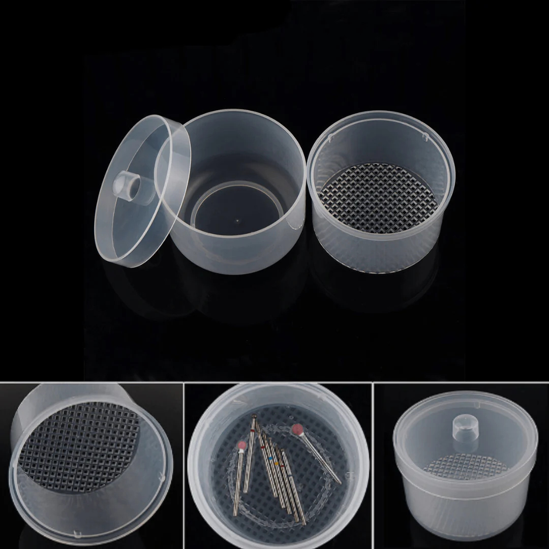 JNBS Nail Drill Bits Sterilizer Soak Cleaner Box - Image 2