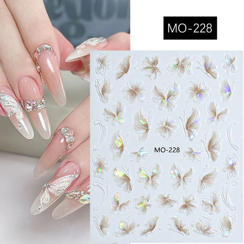 MOSR Nail Art Sticker Butterfly 3D (Choose your style) - Image 2