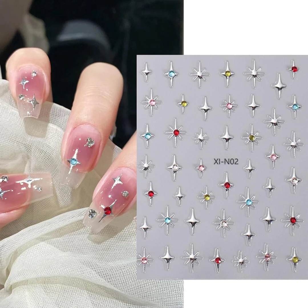 JNBS Nail Sticker Sparkling Starburst XI-N02 - Image 3
