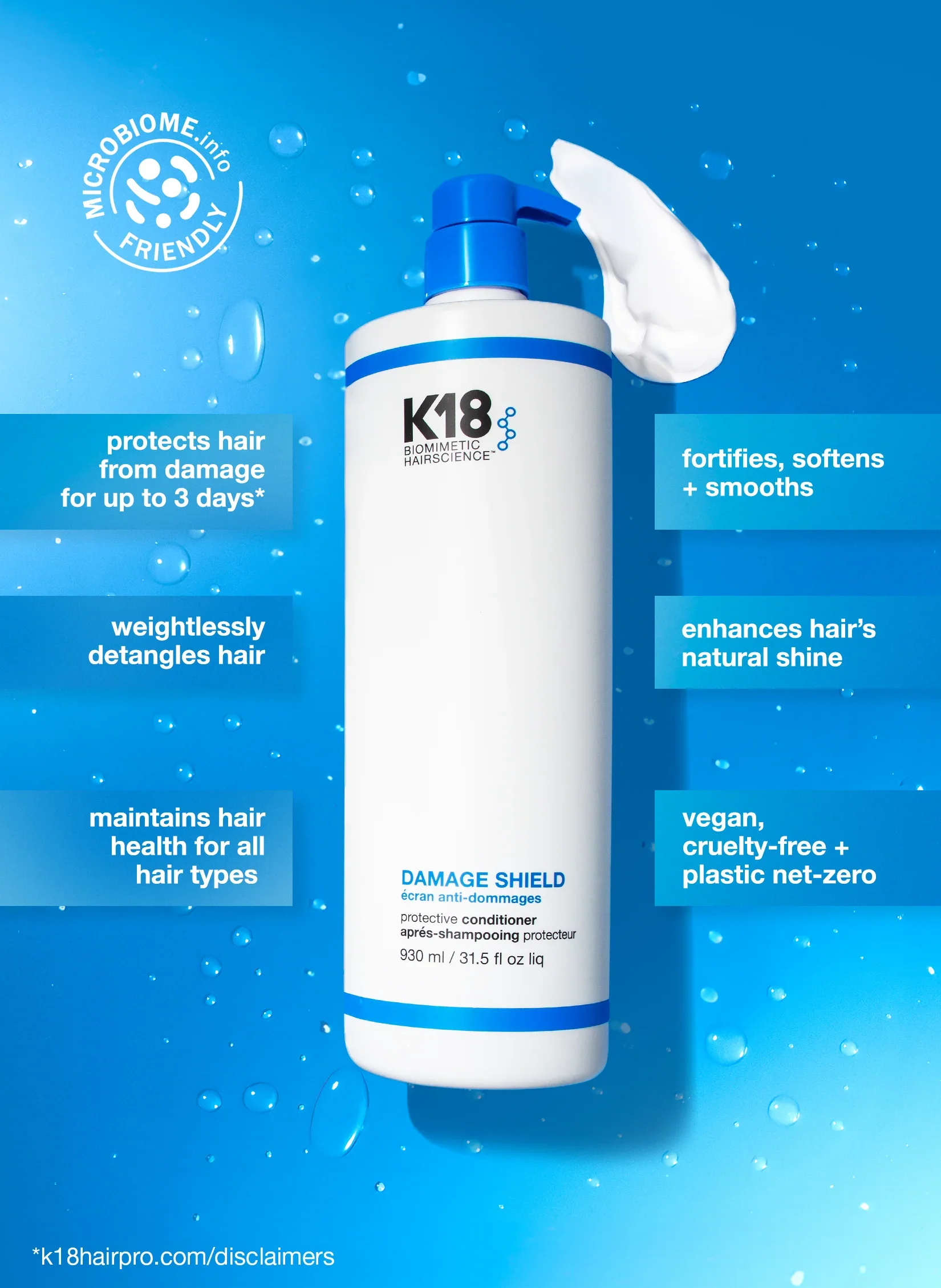 K18 Biomimetic Hairscience Damage Shield Protective Conditioner 31.5 fl. oz. - Image 2