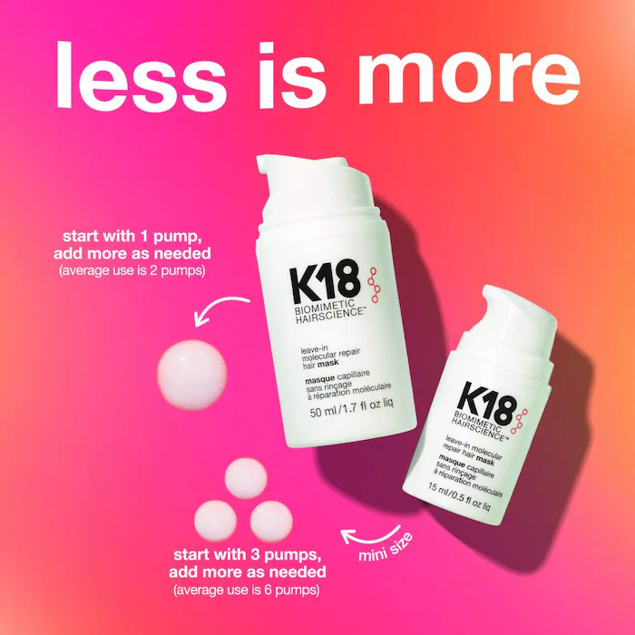 K18 Biomimetic Hairscience Professional Leave-In Molecular Repair Mask 0.5 fl. oz. - Image 13
