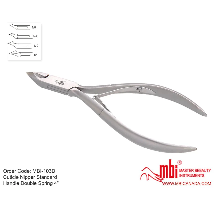 MBI 103D Cuticle Nipper Double Spring 4"