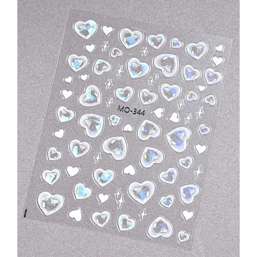 MOSR Nail Art Sticker Cute Heart Bow Butterfly - Image 4