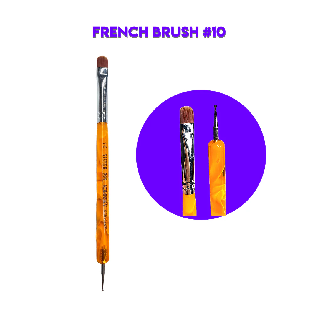 Nail Art 2-in-1 Dotting Tool and French Clean Brush