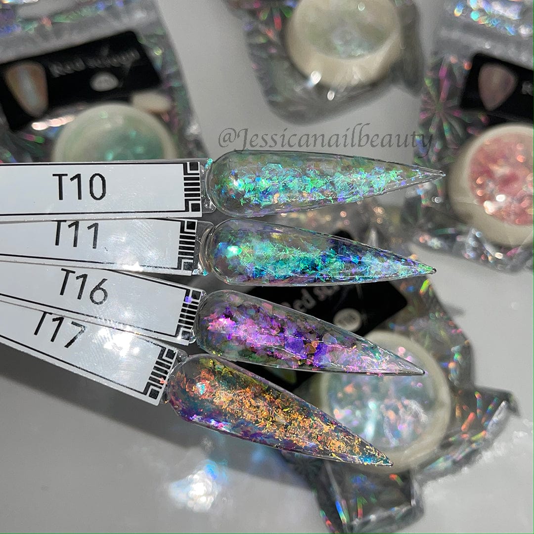 JNBS Nail Flakes Iridescent Aurora 3g (SET OF 4 COLORS) - Image 2