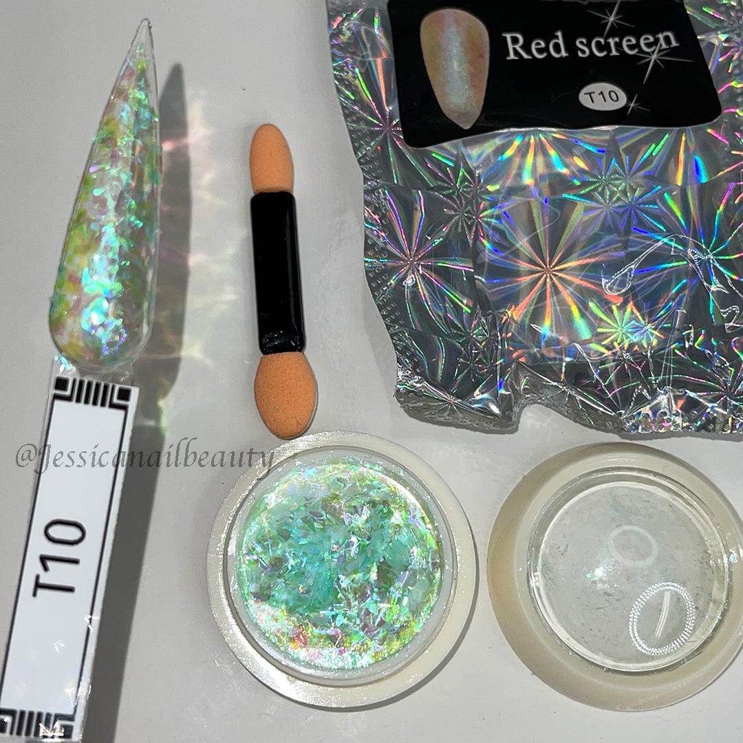 JNBS Nail Flakes Iridescent Aurora 3g T10 - Image 5