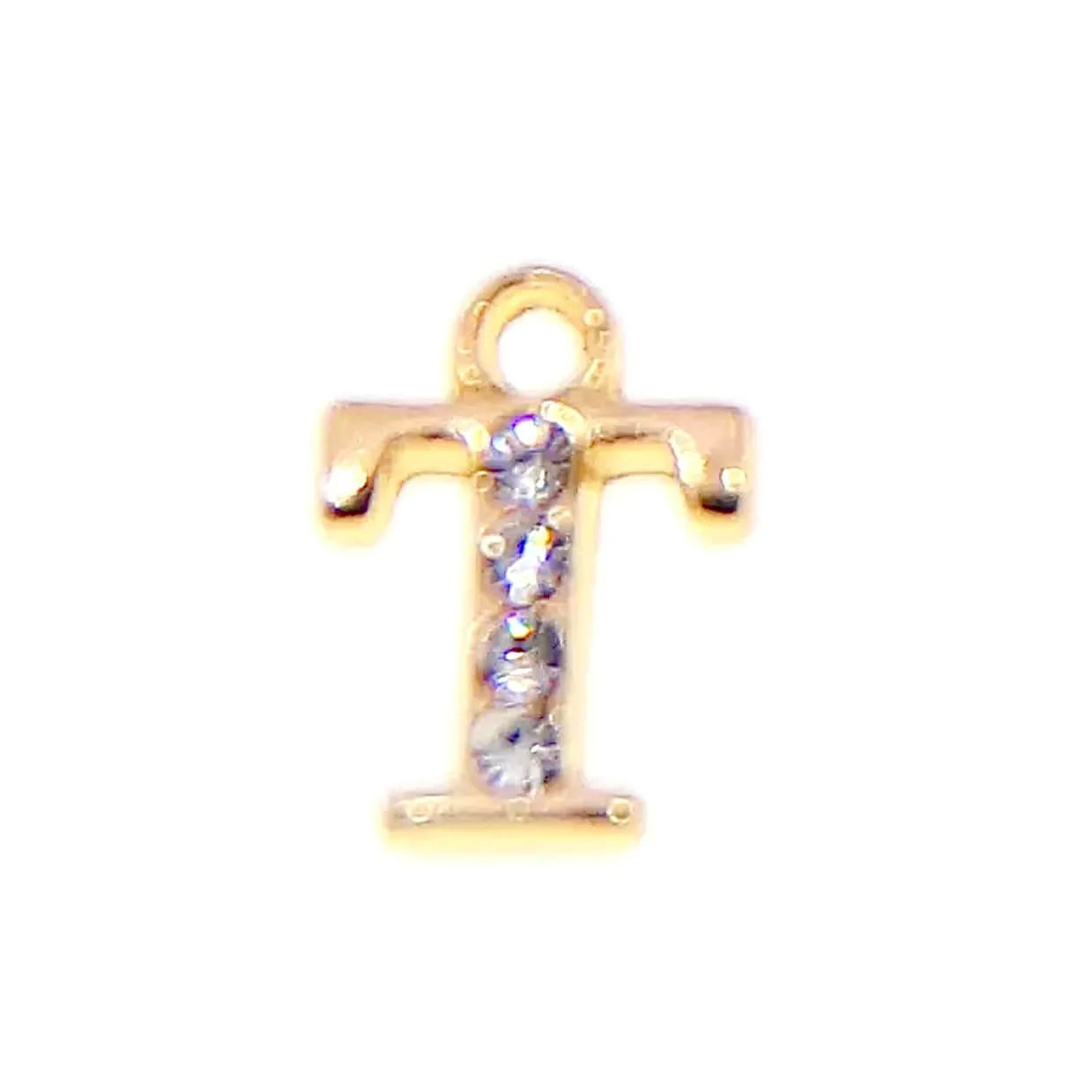 JNBS Nail Piercing Charm 08 Gold Alphabet/ Letter (2pcs) - Image 12