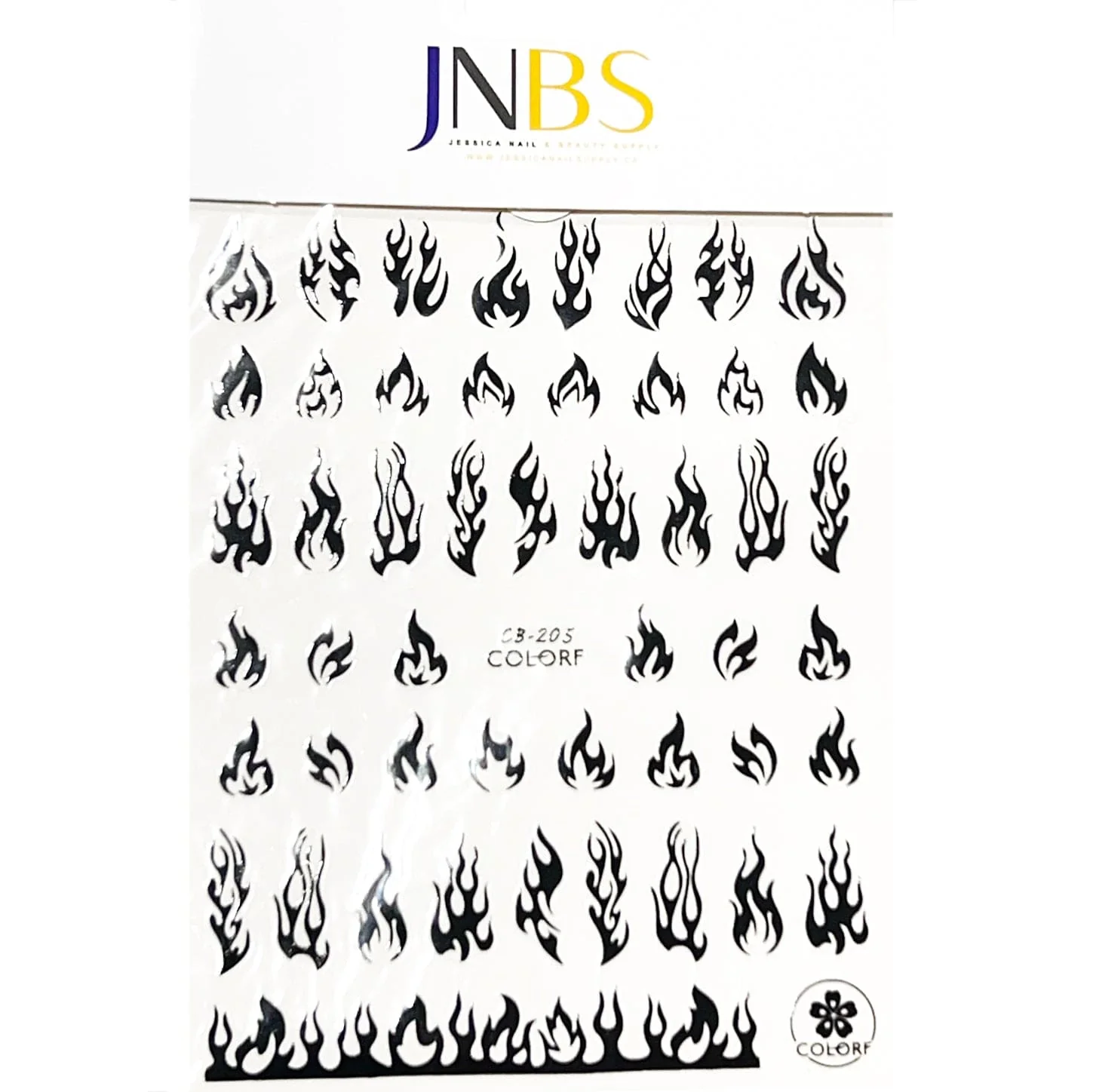 JNBS Nail Sticker 3D Flame - Image 3