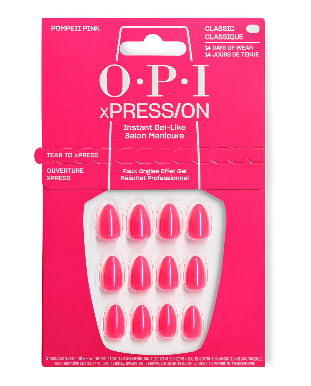 OPI xPRESS/ON Iconic Shades (Short) Pompeii Pink ANS067S - Image 2
