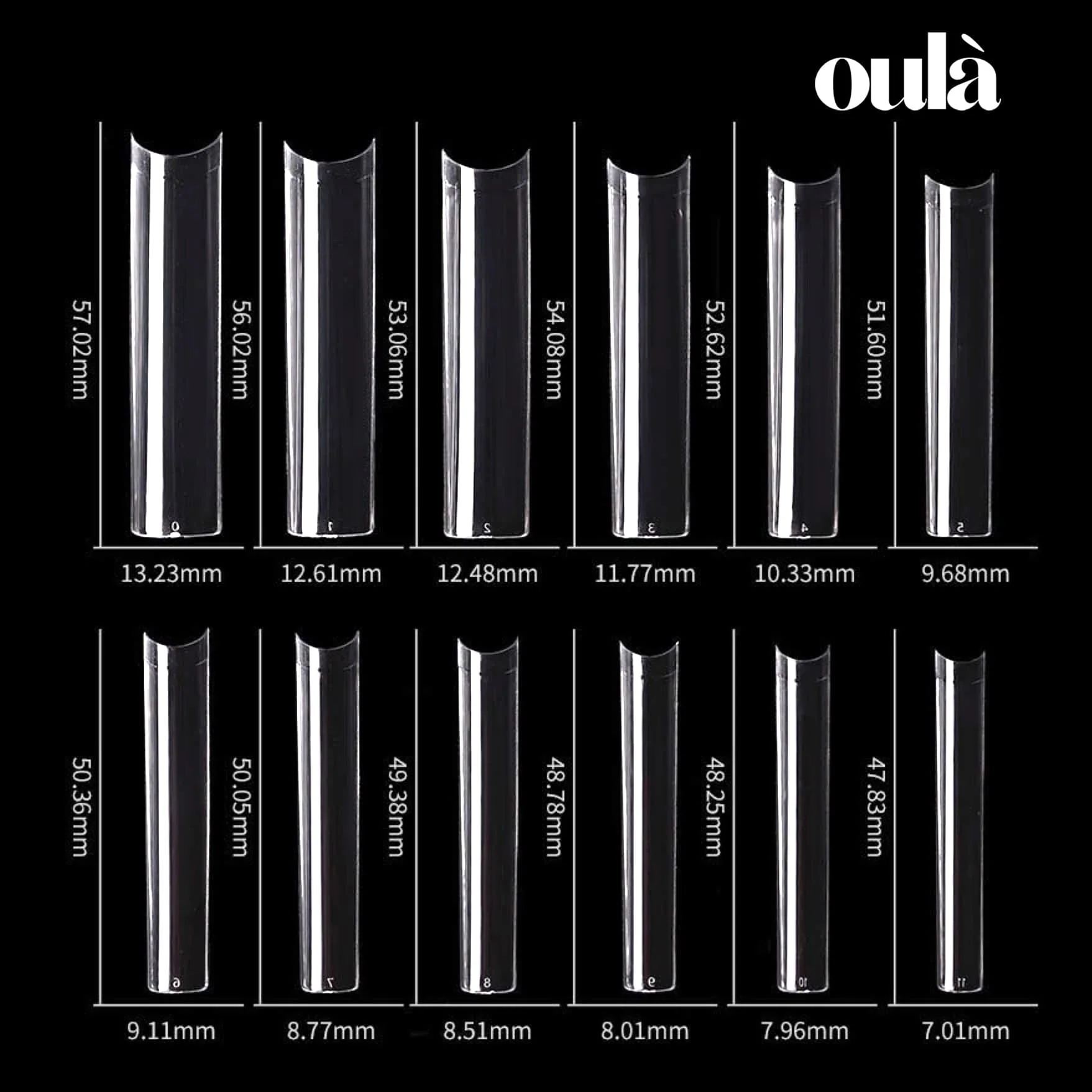 Oulà Nail Enhancement Tips SQUARE 4XL NO C CURVE (Box of 360 tips) - Image 4