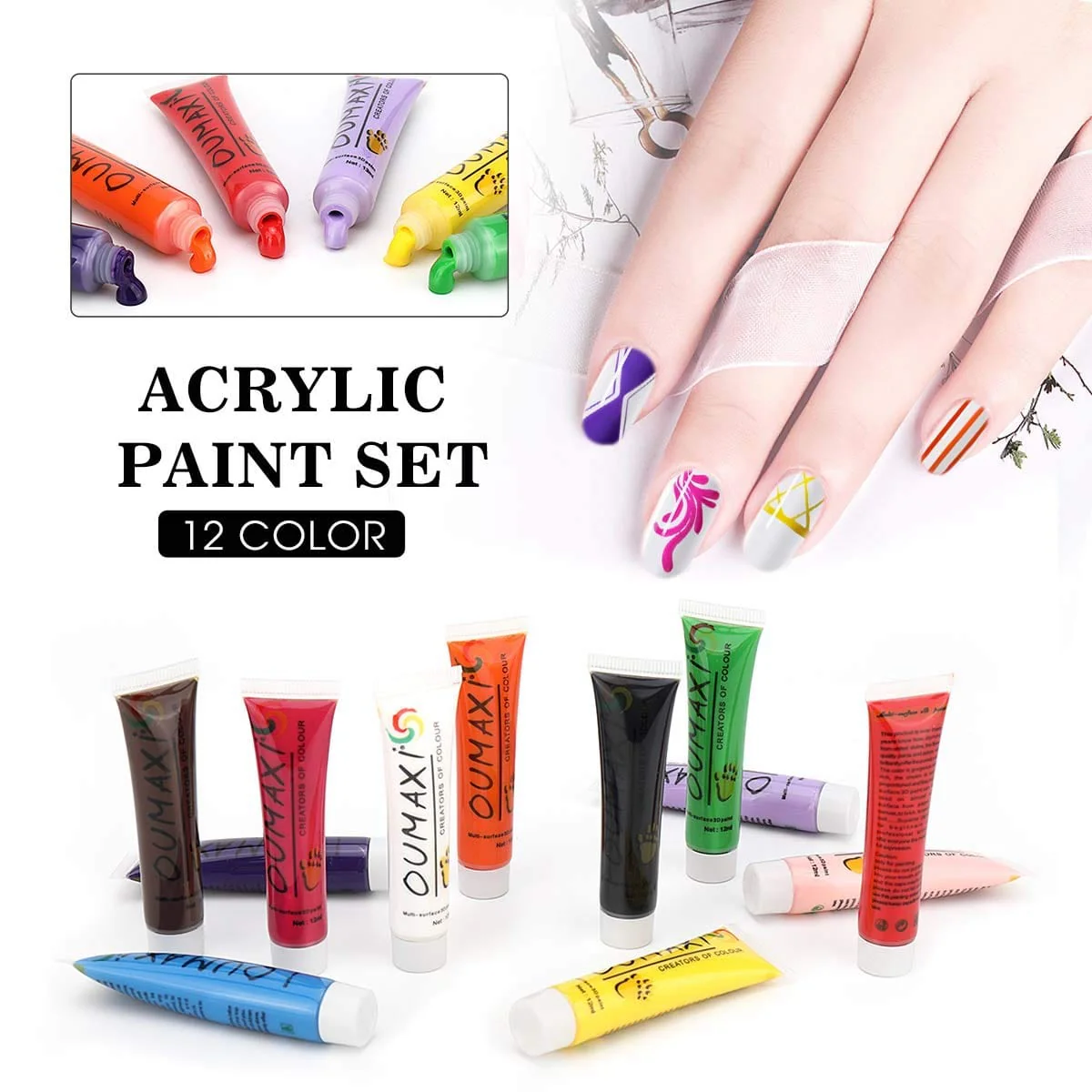 Oumaxi Acrylic Paint | High Definition Pigment White Color - Image 3