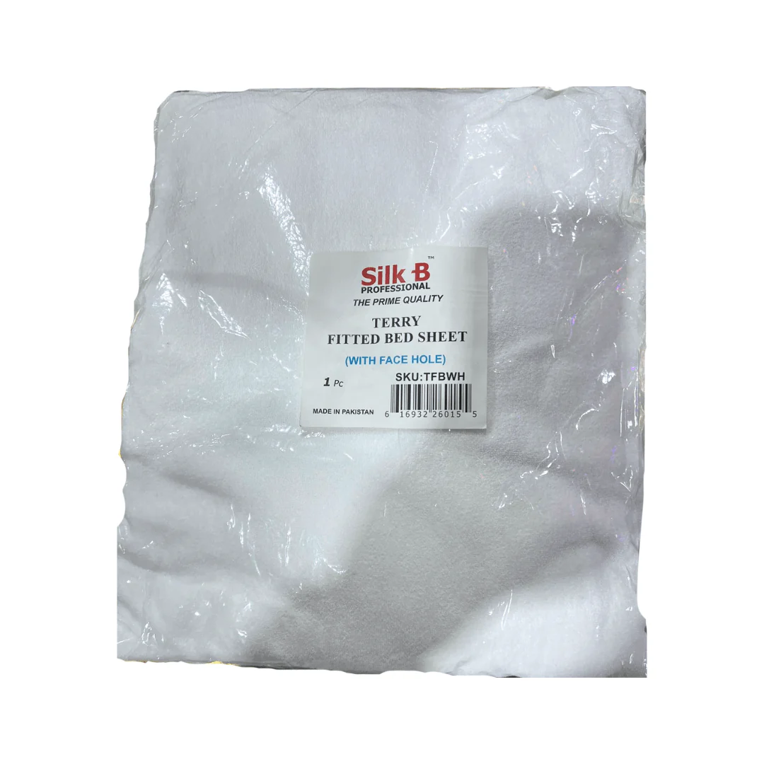 Silk B Terry Fitted Bed Sheet With Face Hole - Image 3