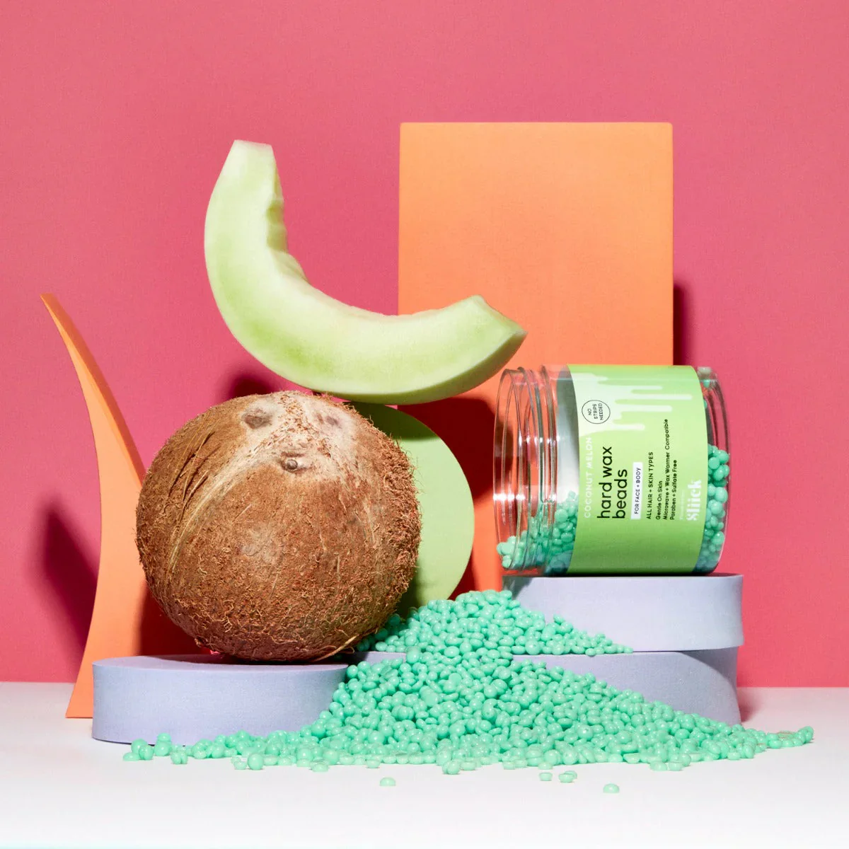 Sliick by Salon Perfect Premium Hard Wax Beads Coconut Melon (8 oz) - Image 2