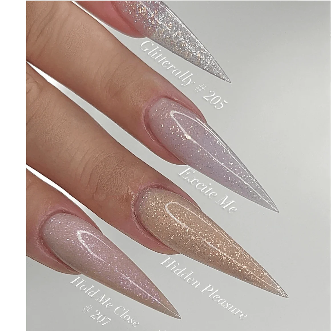 V Beauty Pure Acrylic Powder 0.5 oz 205 Glitterally - Image 2